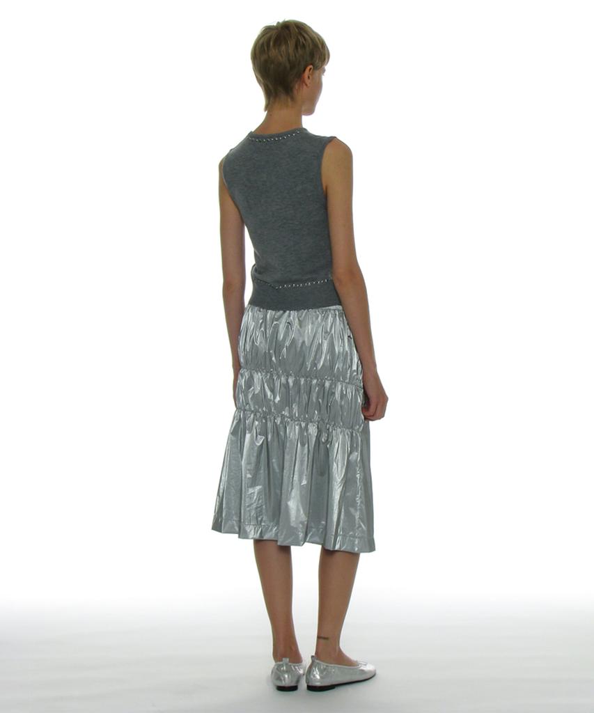 PARTIMENTO WOMEN Studded Knit Sleeveless Top_Melange