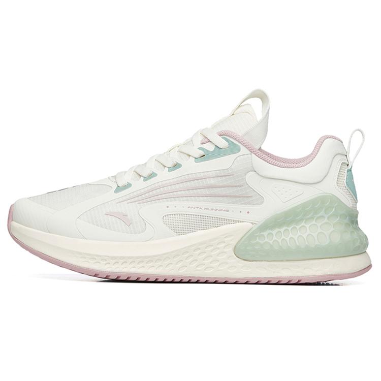New Anta C37+ Breathable Low-Top Running Shoes Women's White Gray Green 922235537-1