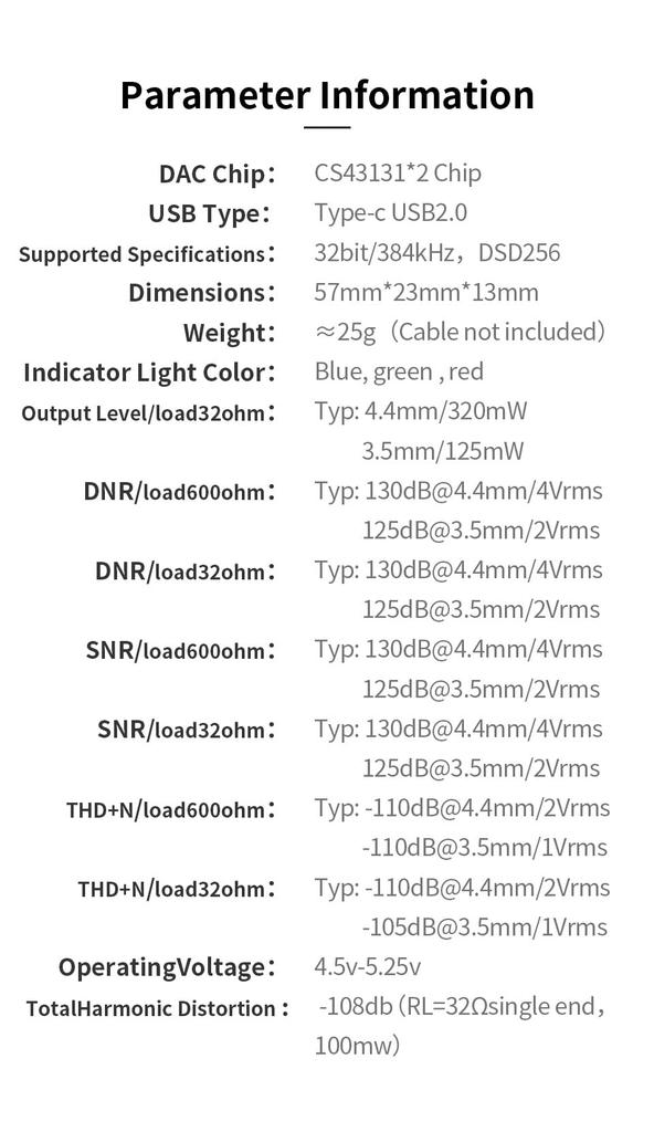 TRN BlackPearl Compact Smartphone AMP CS43131 Portable Headphone Jack Amplifier, DAC, [High-Resolution Support] 32-bit/384kHz DSD256, Chip, Amplifier,