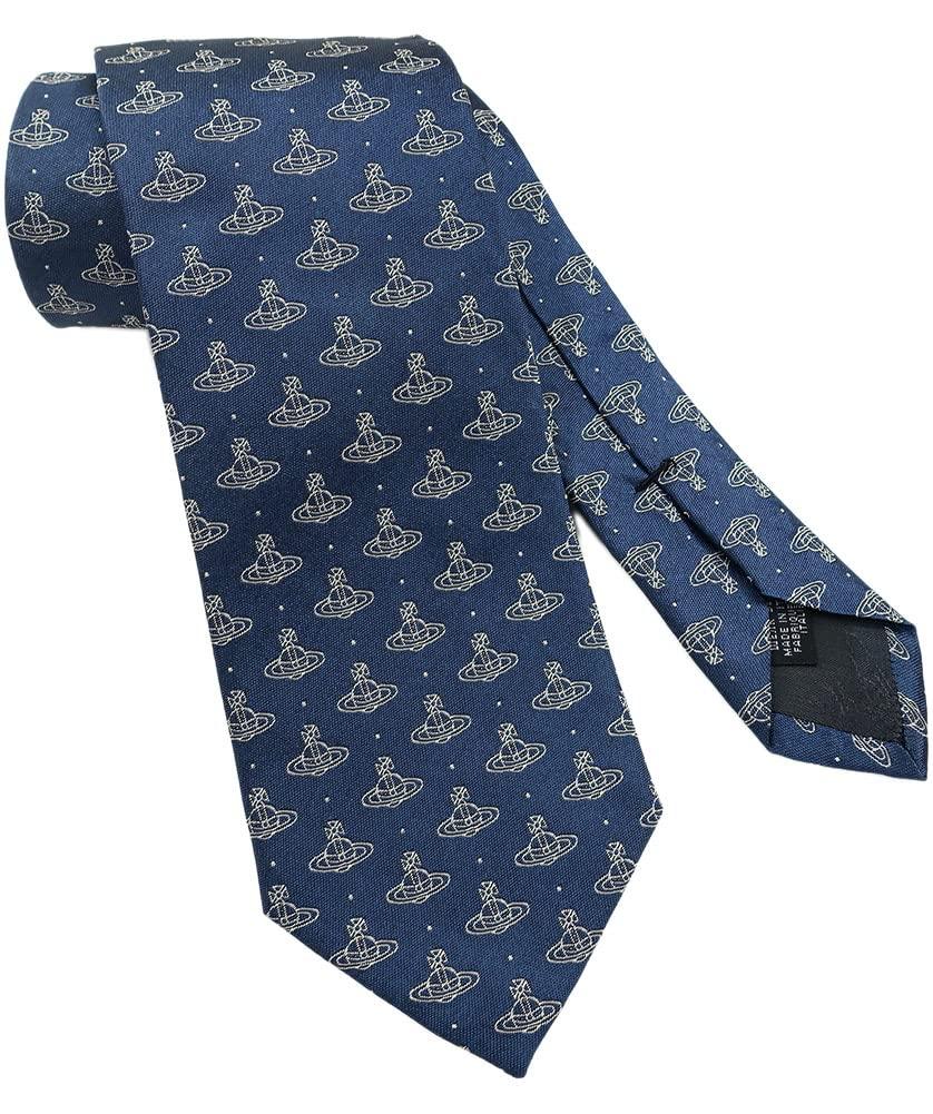 

Галстук Vivienne Westwood VW128 Железо (Ширина 8,5 см) Синий/Слоновая кость [Б/у]