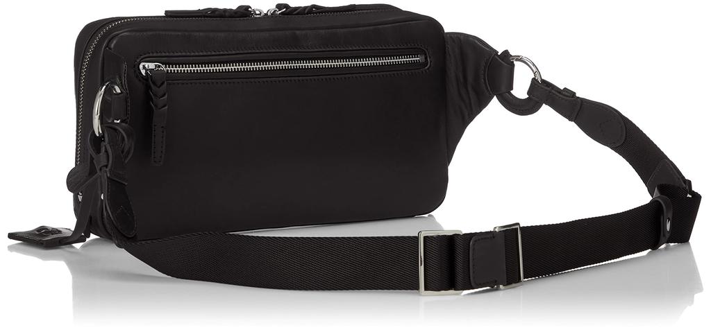 P.I.D. Water-Repellent Leather Body Bag PAZ104 Black