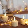 12PCS Rechargeable LED Tea Lights Candles with Remote, 3D Wick Flickering Flameless Votive Candles with 4/6H Timer, Warm White Electric Fake Candles