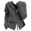 Koreansk Casual Basic solid cardigan motegenser Langermet hettegenser strikket myk genser Preppy Style Nytt design