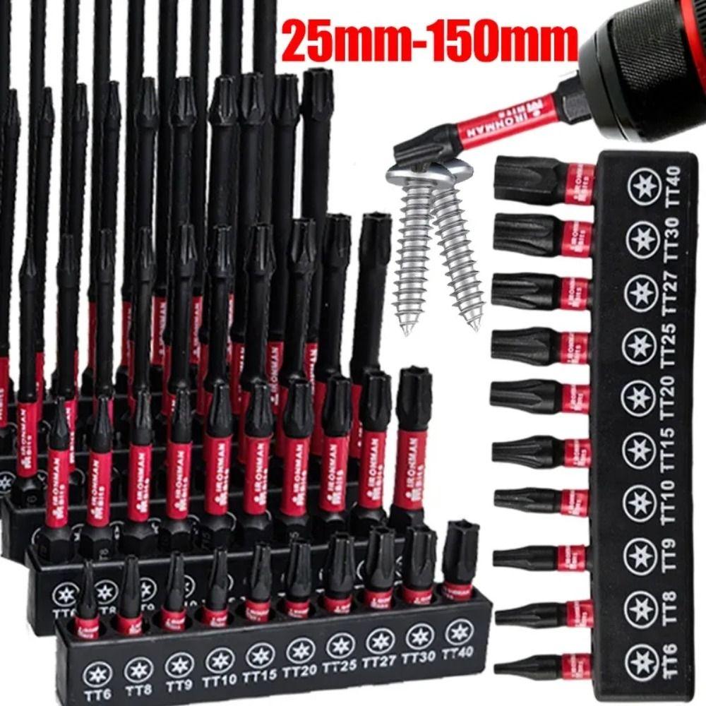Batch Head Impact Screwdriver Bits S2 Steel Hex Shank Screwdriver Bits  With Holder