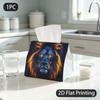 1pc Tissue Box, Modern Digital Lion Fiery Majesty Pattern, 2D Flat Printing, Multi-Use, Built To Last, Napkin Dispenser, for Cafe