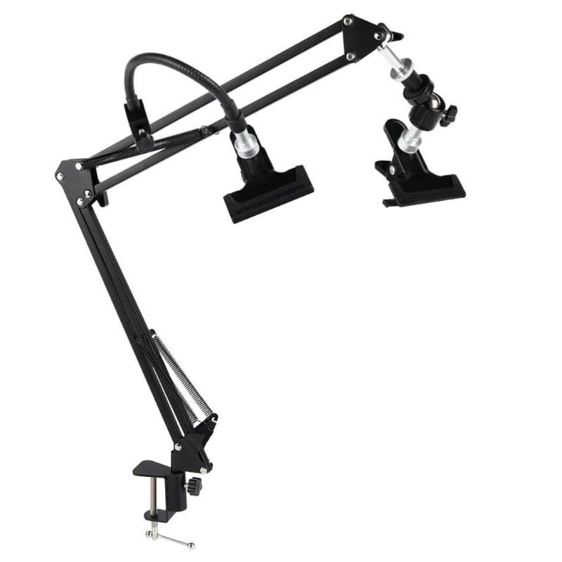 Adjustable Embroidery Hoop Holder Folding Metal Embroidery Hoop Stand 360 Rotated Stitching Stand for Needlepoint Craft