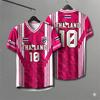 Elephant Thailand Jersey Men Football Shirt V-neck Short Sleeve Sportswear Fan Kit Custom Print Retro Striped Floral Uniform Top