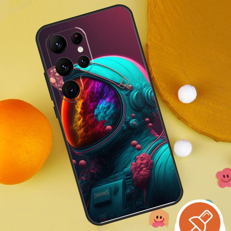 Space Moon Astronaut Case For Samsung Galaxy S22 S23 Ultra S20 FE S21 FE Note 10 20 Ultra S8 S9 S10 Plus Cover