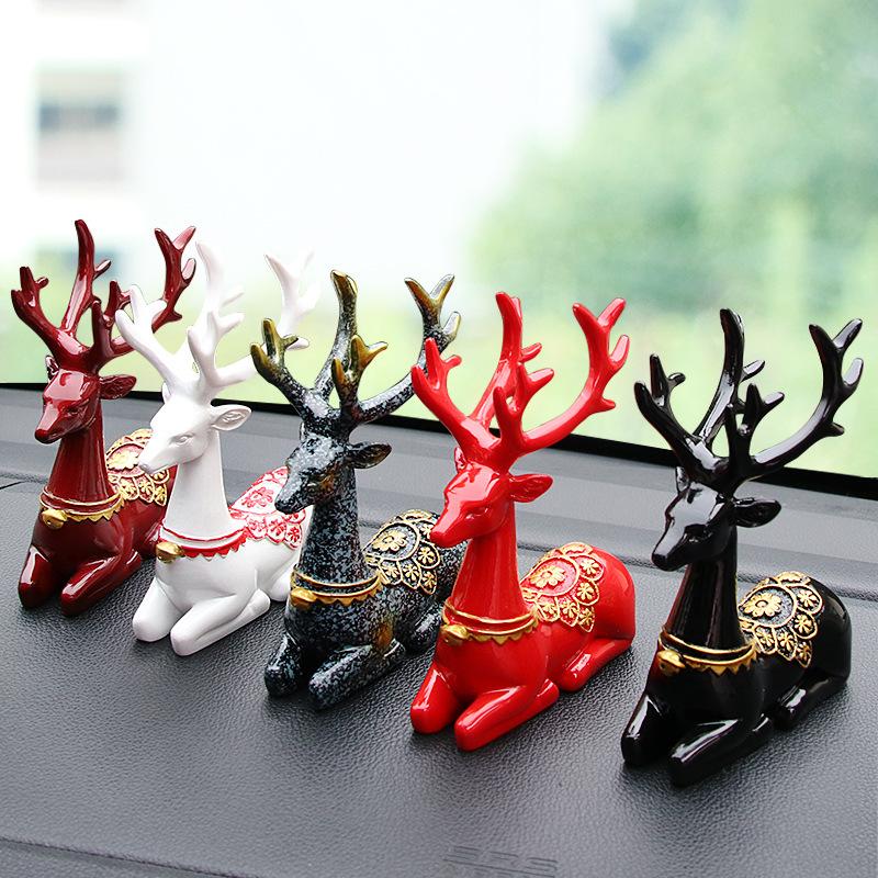 

All the Way Safe inside the Car Interior Decoration Car Accessories Deer Creative Home Living Room Decoration Ceramic Crafts
