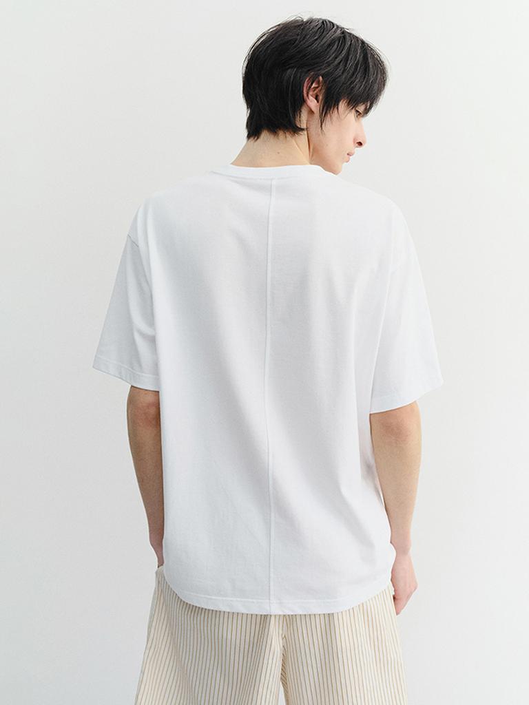 Deonseuteupomaen Essential Loose T-Shirt_Unisex_Udts6B125_Off White