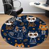 1pc Cat Pattern Carpet for Office Non Slip, Round Carpet, Soft & Comfortable, Carpet for Office, Lightweight Round Floor Mat