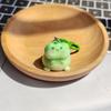 Resin Flocking Frog Animal Keychains Phone Lanyard Cartoon Lovely Fluffy Pendant Bag Earphone Case Car Key Ring Accessories