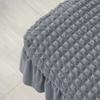 Universal Ottoman Cover Solid Color Ottoman Protector with Skirt Footrest Slipcover  Dining Room