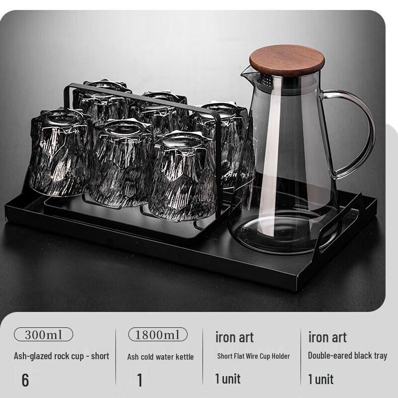 Retro Embossed Glacier Heat-Resistant Drinking Glass
