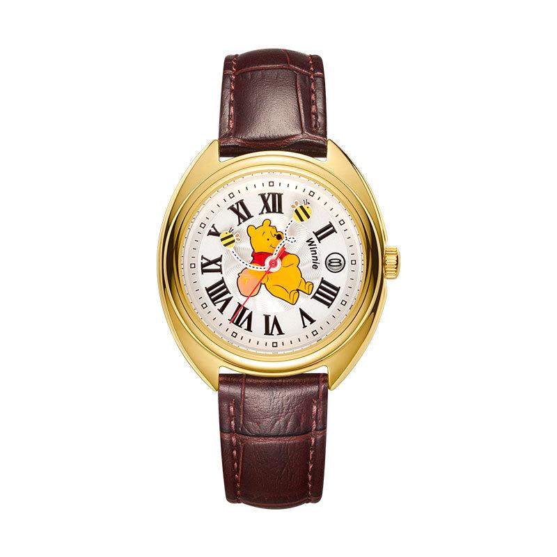 Disney Original Unisex Ladies Girls Quartz Watch Winnie The Pooh Bee Cartoon Clock Date Waterproof Luminous