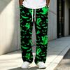 Men's Long Halloween Print Knit Pants for Holiday Costume