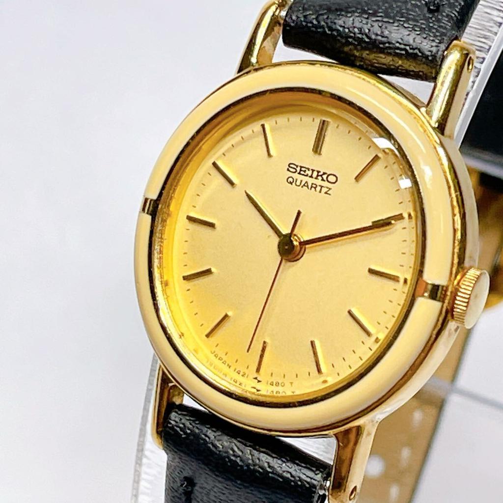 166 SEIKO Quartz New Working Condition Women's Watch, Battery, Gold