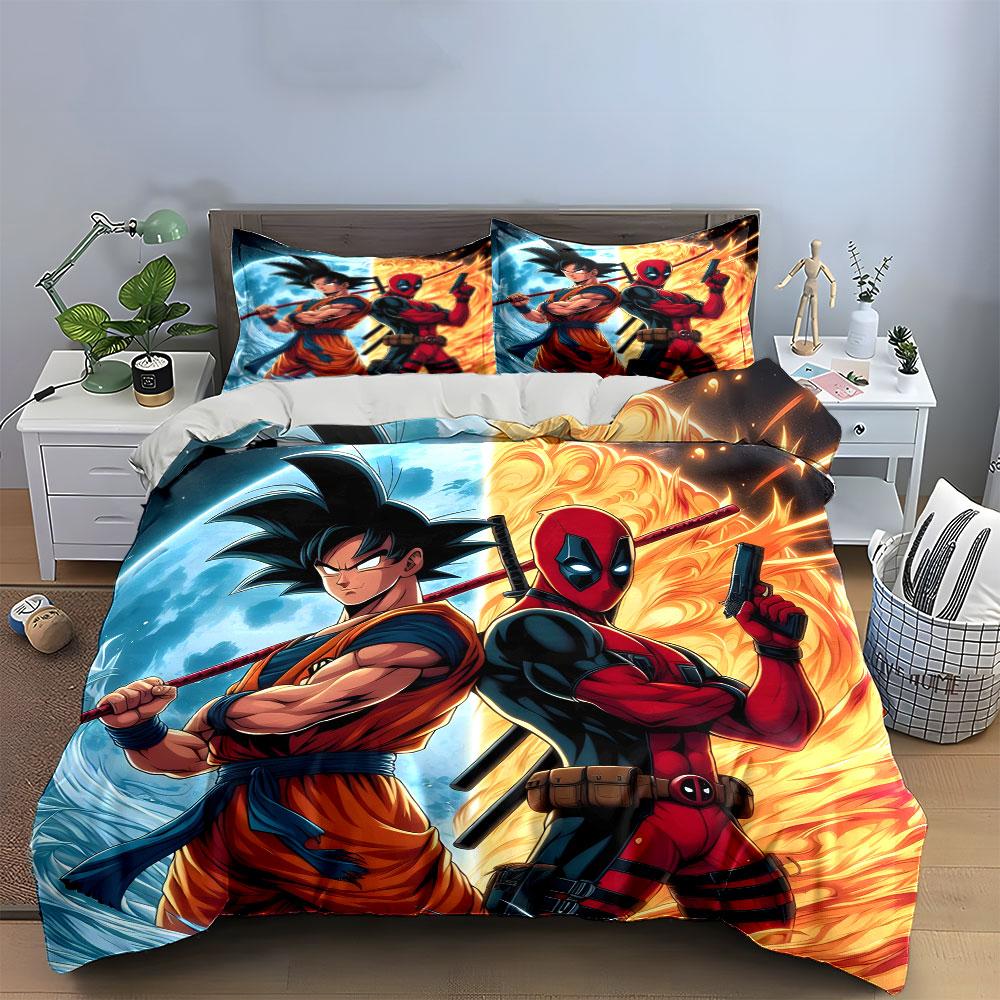 Heroes with fiery backdrop. Bedding sets Duvet cover sets Duvet covers Pillowcases(1*Duvet Cover 2*Pillowcases without duvet insert)