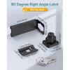 90-Degree Door Lock with Key, Right-Angle Sliding Hasp Latch for Outward-Opening Barn/Closet/Cabinet Doors, Screw Mount, 2 Keys