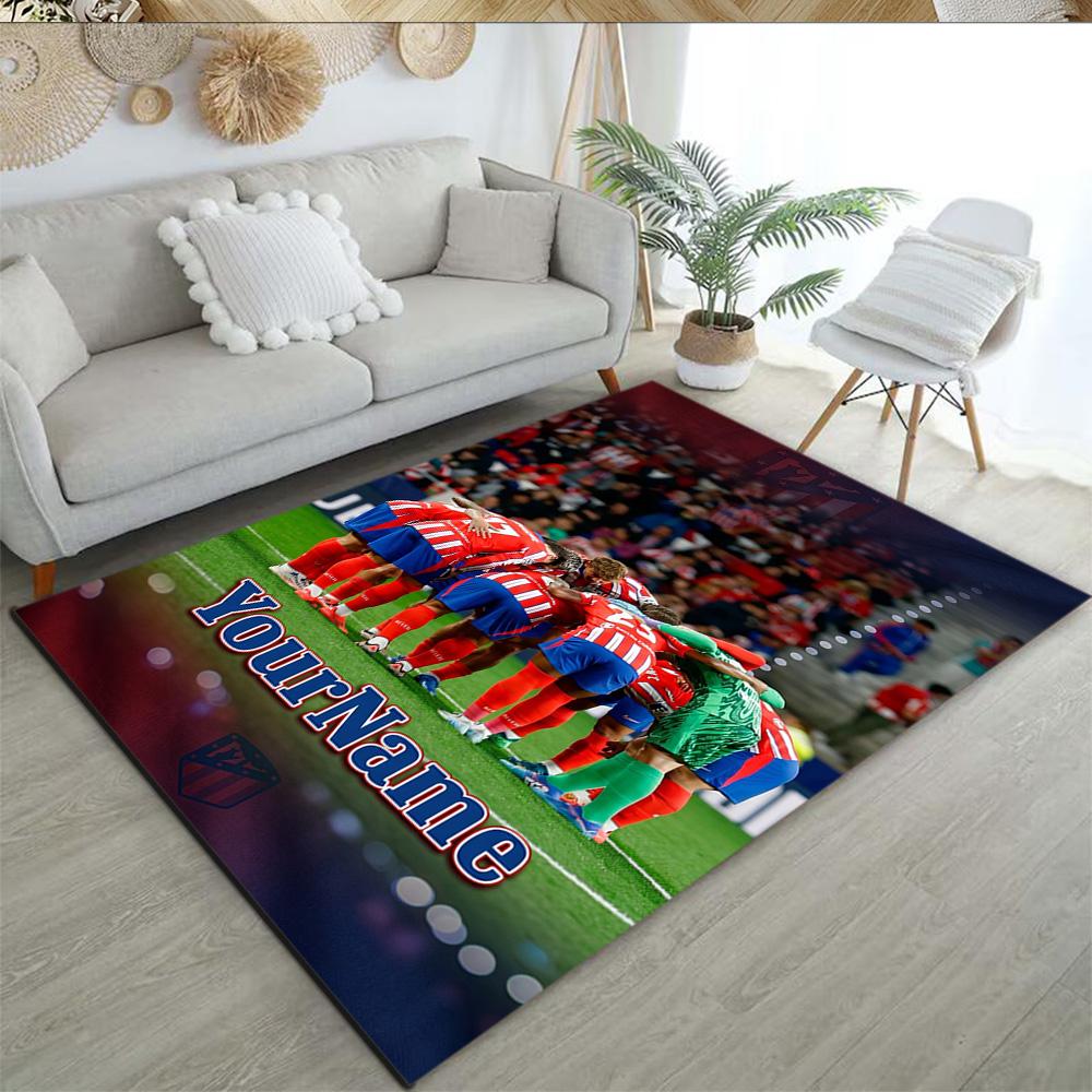 Atletico Madrid Customize Text Area Rug Perfect for Foyer Dining Room Entryway Hallway Anti-slip Rug Office home decor