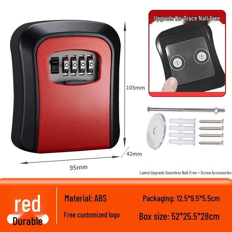 Wall-Mounted Anti-Theft Key Lock Box for Homes and Construction Sites