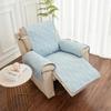 Anti-slip Four Seasons Sofa Cushion Three-line Diamond Sofa Recliner Cushion Living Room Single Seat Sofa Cover with Leg Rest