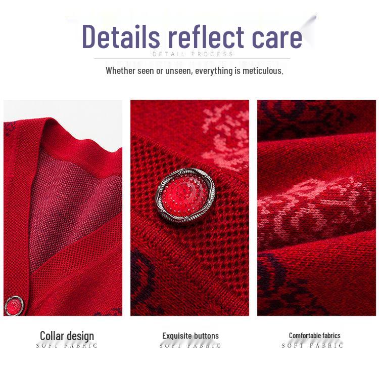 Elderly Women's Knitted Vest - Spring, Autumn & Winter Cardigan for Grandma and Mom