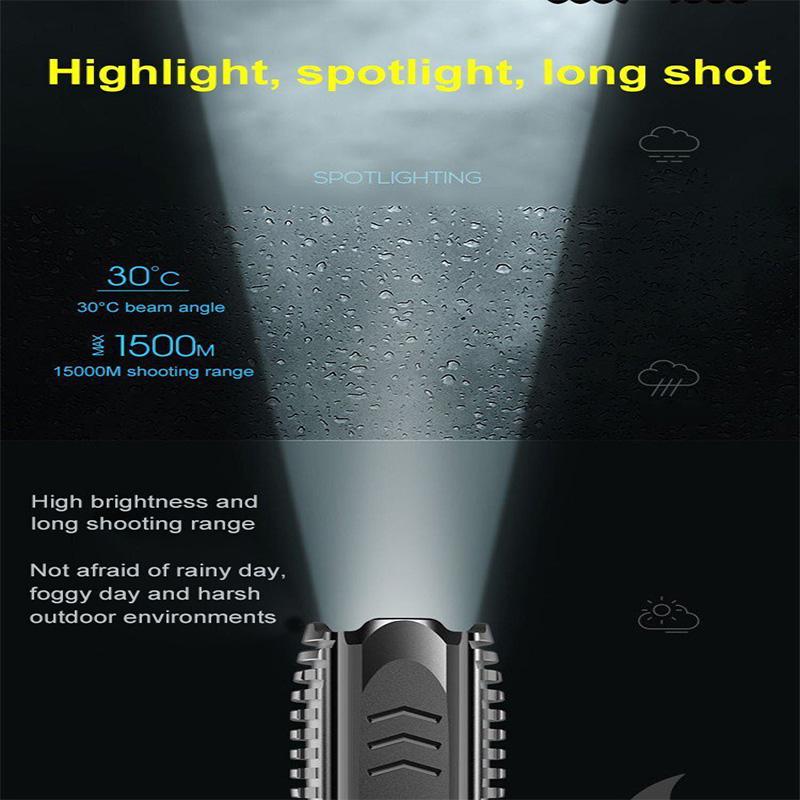 Lanterna Multifuncțională Reîncărcabilă USB Portabilă de Exterior pentru Acasă Lanterna Mică Camping Lumină de Urgență Lanterna Autodefensivă