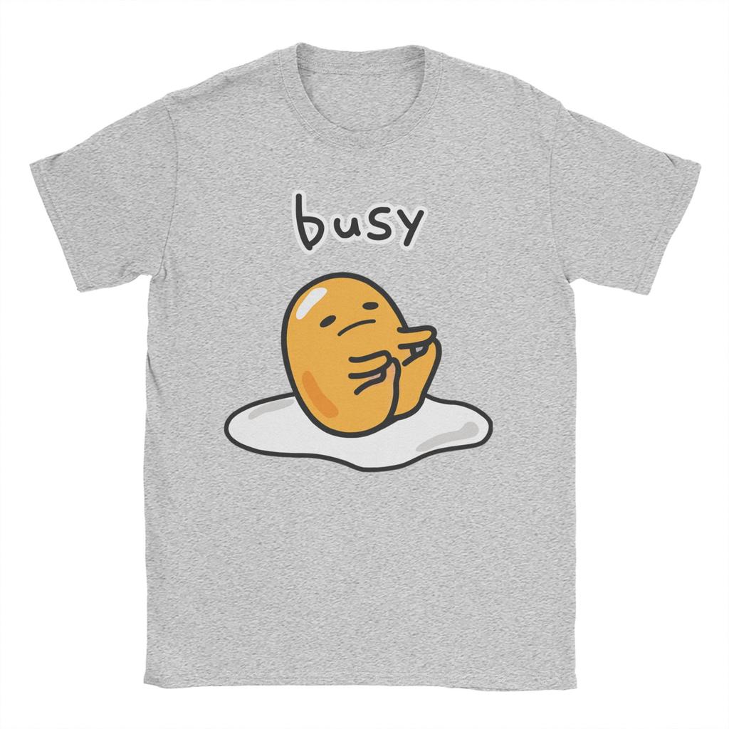 Gudetama Cartoon Eggs Graphic Print T Shirts Men Women  100% Cotton  Tee Shirt Clothing
