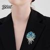 Decorative Pin Brooch Irregular Wheat Design Sparkling Rhinestones Zinc Alloy