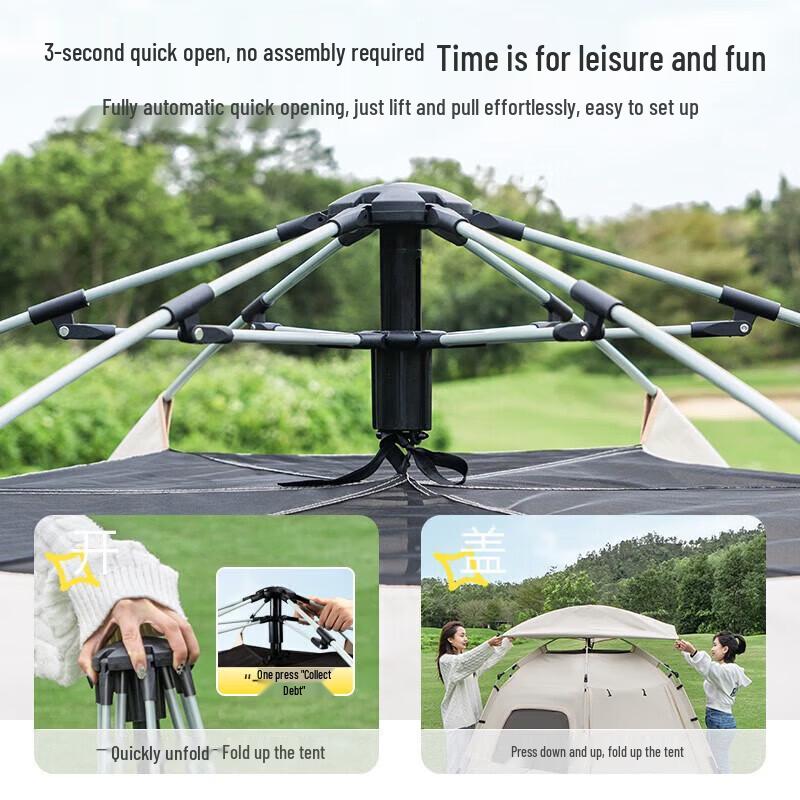 Series Clear Hexagonal Automatic Pop-up Camping Tent