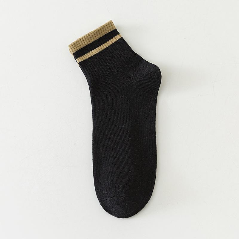 Men's Summer Thin Cotton Socks, Sweat-absorbing and Breathable Short Socks, Mid-calf Socks, Summer Sports Socks, White Men's Socks