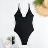 New Sexy Swimsuit for Women One-piece Triangle Solid Color Adjustable Nylon Swimsuit