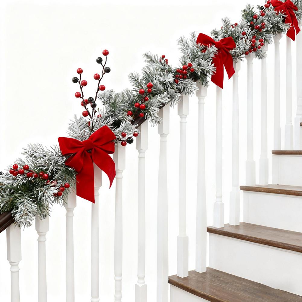 10pcs Simulated Berry Decoration Artificial Red Berry Stems For Christmas Tree Decor DIY Crafts Wreath Decor Berries Branch Q6O6