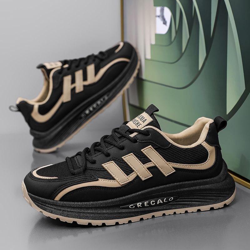 Casual men's shoes spring new trend casual sports shoes men's thick sole feeling work running shoes men