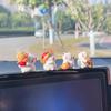 1 Set Animal Figurine Fortune Cat Car Ornaments Cartoon Chinese Lucky Wealth Waving Cat Model Desktop Decoration