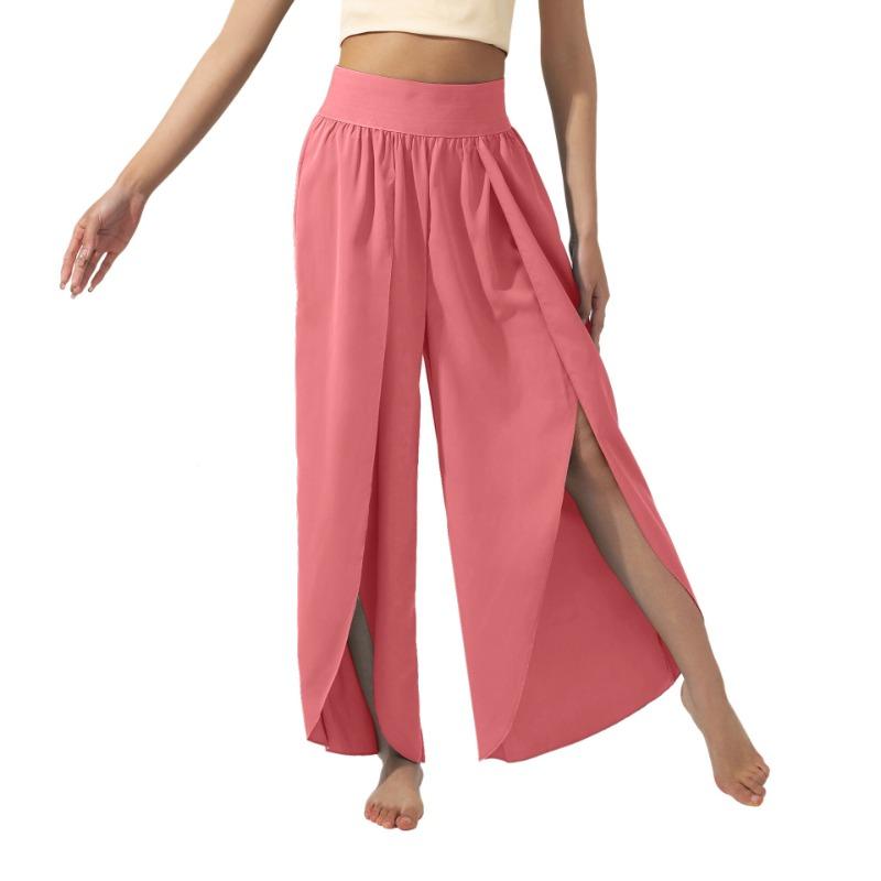 Women's Summer New Fashion All In One Slim High Waist Slit Loose Casual Yoga Pants