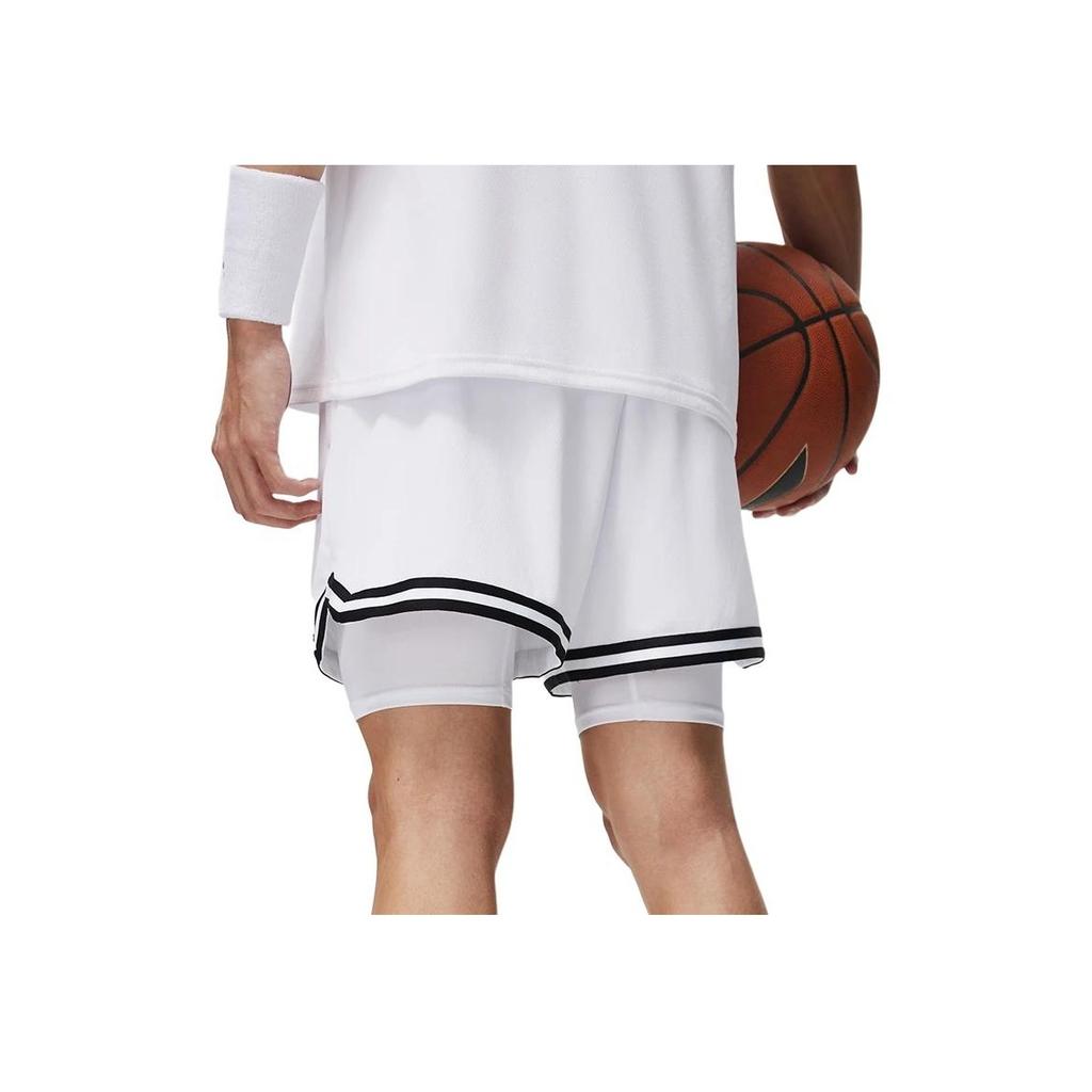 Li-Ning Sports Series Logo Print Elastic Waist Breathable Loose Basketball Pants Men Bottoms AAPT005-5