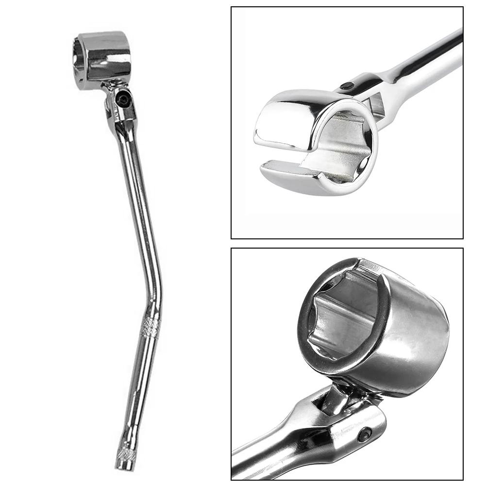 7/8" Oxygen Sensor Socket Wrench Multifunction Alloy Sleeve Flexible Head Removal Tool Auto Mechanic Special Repair Hand Tool