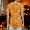 Women's Casual Halloween Printed Short Sleeve T-Shirt for Fashion Party Wear