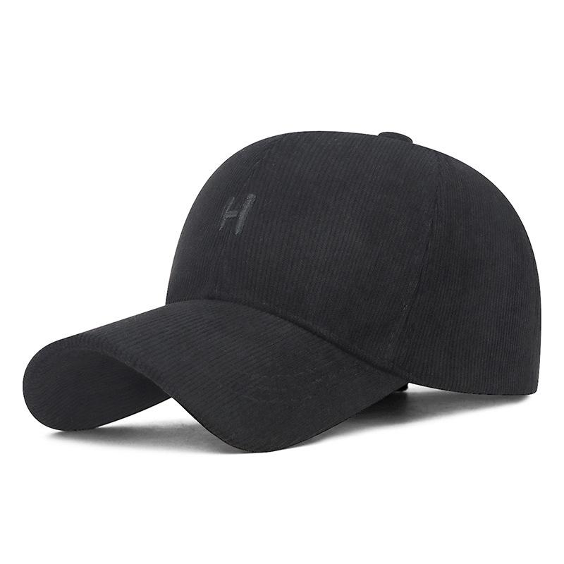 Autumn Winter Embroidery Letters Corduroy Cap Men Women Velvet Warm Baseball Cap