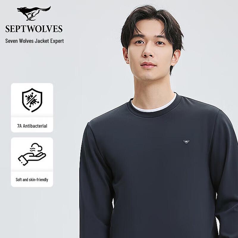 SEPTWOLVES Men s Anti-Wrinkle Long Sleeve T-Shirt 4XL