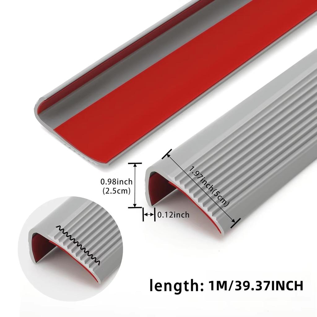 1 Stück 1/3 Meter Anti-Rutsch-Streifen Schultreppenstufen L-Form Aufkleber PVC Boden Außenbereich Boden Selbstklebend Kantenschutz Zuhause