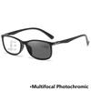 Fashion Square Multifocal Photochromic Reading Glasses Anti Blue Light Glasses Optical Prescription Eyeglasses +1.0 TO +4.0