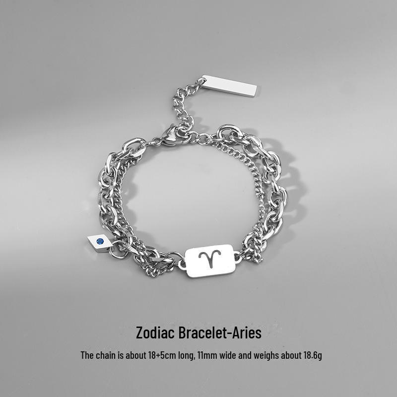 

Роскошные браслеты со знаком зодиака для мужчин и женщин: Универсальный, высококлассный нишевый дизайн, идеально подходящий для студентов.