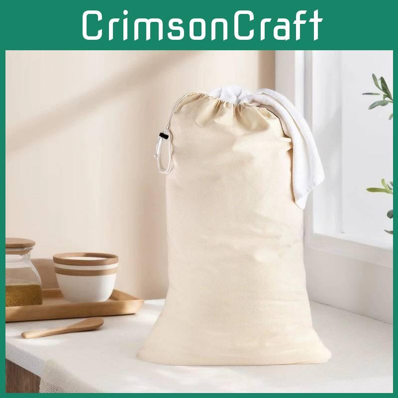 Laundry Canvas Cotton Bag For Bedroom Storage Modern Design Home Durability
