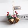 Christmas Decoration Double Horn Bells Multi-Color Available Christmas Tree Accessories Metal Bell Hanging For Various Occasions