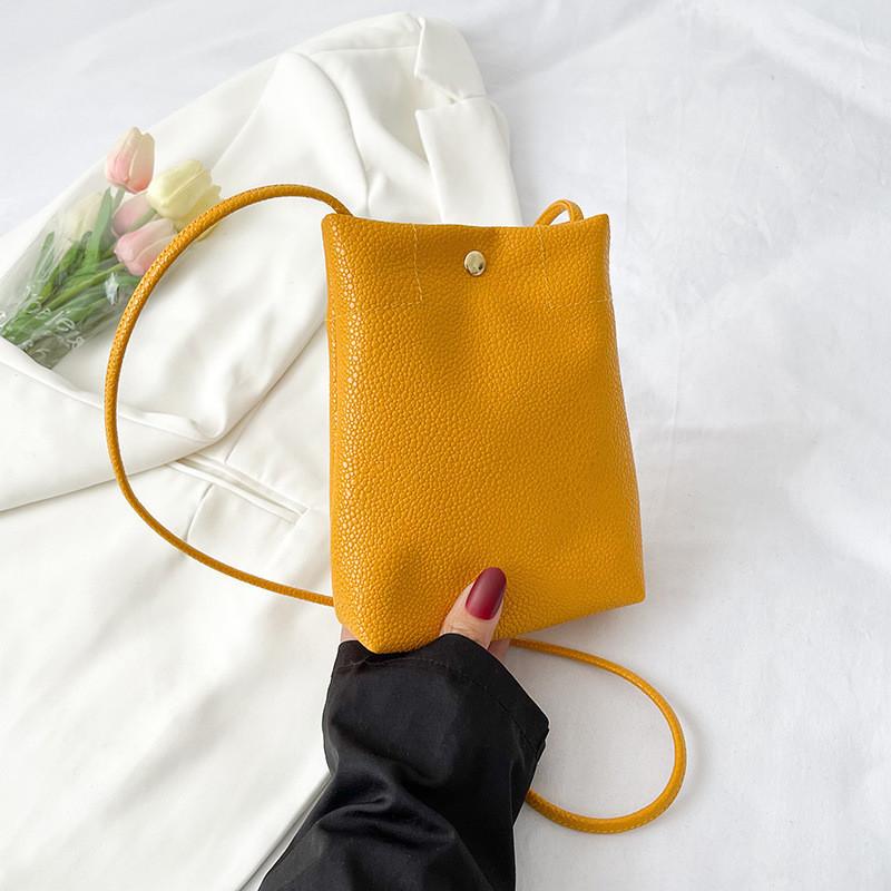 Trendy Mini Crossbody Bag 2022 Spring Fashion Simple Pure Color Small Square Bag