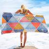 Geometry Marble Bath Towel,Abstract Beach Towel Soft Absorbent Washcloths Quick Dry Towelling,Sandless Lightweight Beach Blanket