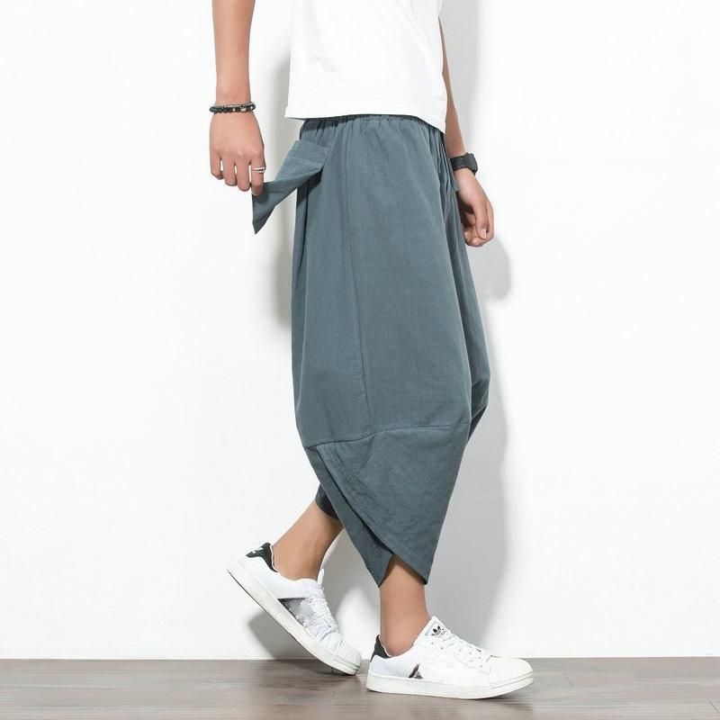 Summer Men's Bloomers Harlan Carrot Pants Wide-leg Pants Loose Casual Shorts